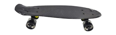 Скейт Penny Board Пенниборд Maraton Penny 44 однотонный со светящимися колесами черный