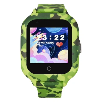 Детские смарт часы TechONE Army AFG15 4G GPS WiFi Зеленые