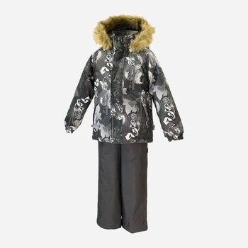 Детский зимний комплект (куртка + полукомбинезон) для мальчика Huppa Winter 41480030-82818 116 Серый (4741468678221)