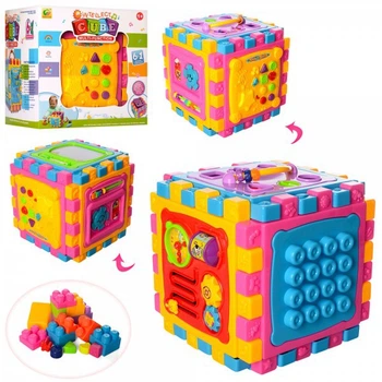 Развивающий куб-сортер CANHUI TOYS (BB321A), часы, трещотка