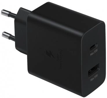 Сетевое зарядное устройство Samsung 35W Charger Duo USB-C + USB Black (EP-TA800NBEGRU)
