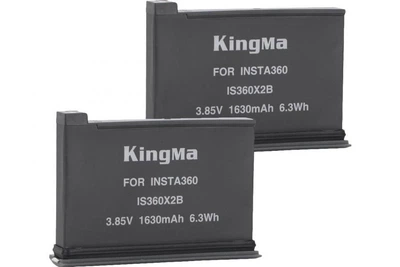 2-Pack IS360XB2 комплект из 2 аккумуляторов KingMa для Insta IS360XB2 (2 x 1630 mAh)