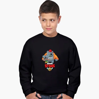 Свитшот для мальчиков Бравл Старс Коала Нита (Brawl Stars Koala Nita) (9509-1017) 146-152 см Черный