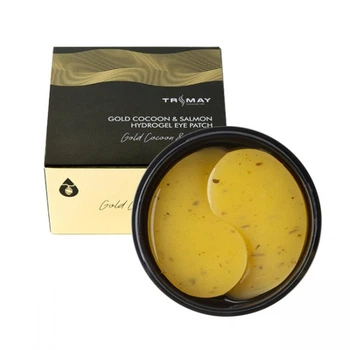 Патчи для глаз с коконом золотого шелкопряда и икрой лосося Trimay Gold Cocoon and Salmon Hydrogel Eye Patch - 60 шт.