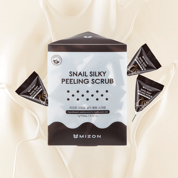 Пилинг-скраб для лица с улиточным муцином Mizon Snail Silky Peeling Scrub, 24х7g