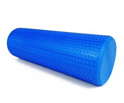 Масажний ролик SCOUT Foam Roller EVA 60 см синій (легкий та м'який ролер-валик для МФР та йоги, масажер для спини, ніг, рук, шиї) SCTFR60Bl