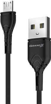 Кабель Grand-X USB-micro USB 3A 1 м Black (PM-03B)