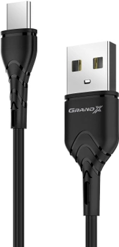 Кабель Grand-X USB Type-C 3A 1 м Black (PC-03B)