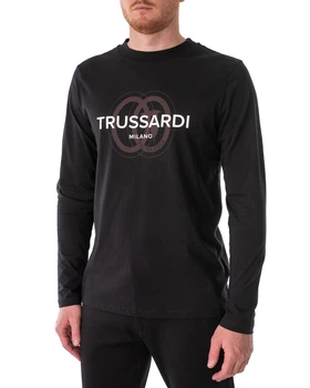 Футболка Лонгслів чоловіча TRUSSARDI JEANS (52T00540-1T005461-K299/21-22-3) Чорний M