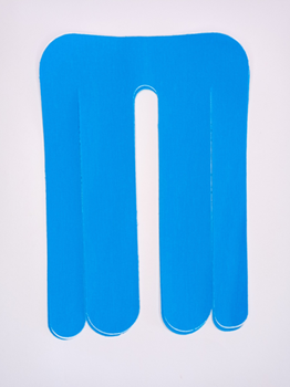 Тейпи для спини Pre-cut, для попереку, кінезіо пластир для спини (упаковка 2 шт), блакитний