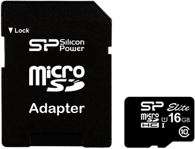 Карта памяти Silicon Power microSDHC class 10 UHS-I Elite SD adapter 16Gb