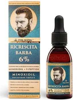 Лосьйон для росту волосся і бороди Minoxidil Folixidil 6% 50мл