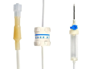 Пристрій для вливання інфузійних розчинів Vogt Medical голка типу "олівець" з регулювальником барабанного типу без ПВХ без латекса