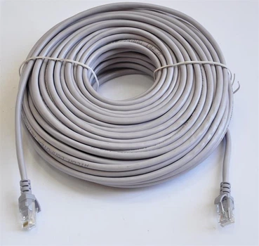 Патч-корд литой UTP Atcom RJ45 Cat.5e 30м серый 4964