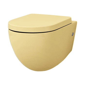 Унитаз подвесной Goclean® (безободковый) ArtCeram File 2.0 с сиденьем Soft Close yellow (FLV004 12; 00 + FLA002 12)