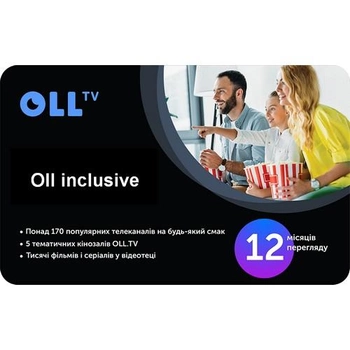 Подписка на OLL TV пакет "Oll inclusive " на 12 месяцев ( 4 промокода по 3 месяца)