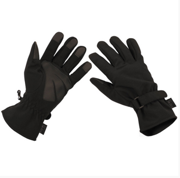 Тактические перчатки MFH Softshell с частичным усилением черные р-р L (15780A_L)