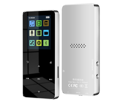 MP3 плеер Rijaho S08 Bluetooth Hi-Fi 4Gb с внешним динамиком серебристый