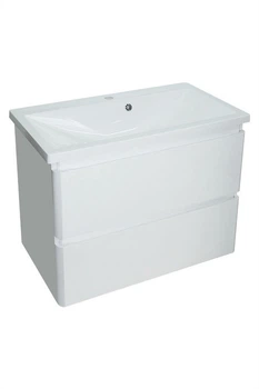 Тумба Bianco консольная с умывальником Bianco 70 (2 ящика) белая