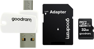 Карта памяти Goodram 32GB Class 10 UHS-I All in One + OTG Reader (M1A4-0320R12)