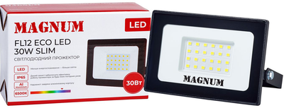 Світлодіодний прожектор MAGNUM FL12 ECO LED slim 30 Вт 6500 К IP65 (90018083)