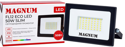 Світлодіодний прожектор MAGNUM FL12 ECO LED slim 50 Вт 6500 К IP65 (90018085)