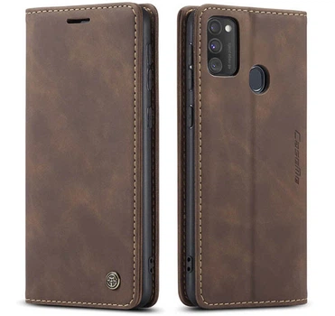 Чехол книжка с магнитом Samsung Galaxy M21 M215 CaseMe Dark Brown (14225-05)