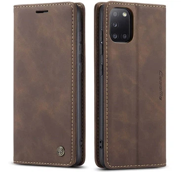 Чехол книжка с магнитом CaseMe на Samsung Galaxy A31 A315 Dark Brown (15543-05)