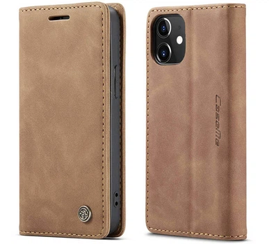 Чохол книжка з магнітом CaseMe на Apple iPhone 12 Brown (20826-30)
