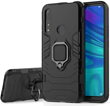 Противоударный чехол Huawei P Smart Z (подставка кольцо) Black (10949-2B)