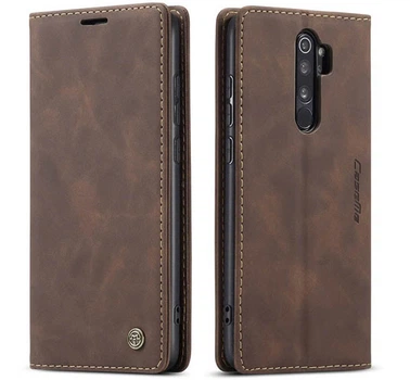 Чехол книжка с магнитом CaseMe на Xiaomi Redmi Note 8 Pro Dark Brown (15548-05)