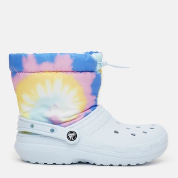 Жіночі гумові чоботи низькі Crocs Classic Lined Neo Puff Tie Dye Boot 207328-4JQ 38-39 (M6W8) 24 см Mineral Blue (191448822733)