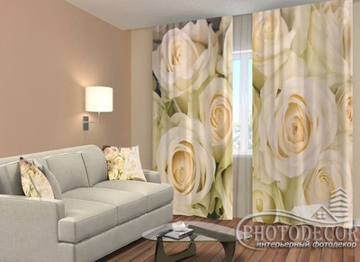 ФотоШторы PHOTODECOR "Розы шампань"
