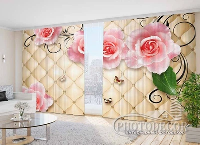 Фото Штори PHOTODECOR "3D Троянди і метелики"