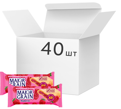Упаковка мультизлакових батончиків АВК Major Grain Малина 40 г х 40 шт. (4823105809257)