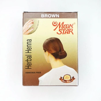 Натуральна фарба-хна для волосся Moon Star 10 г Коричнева (24051982)