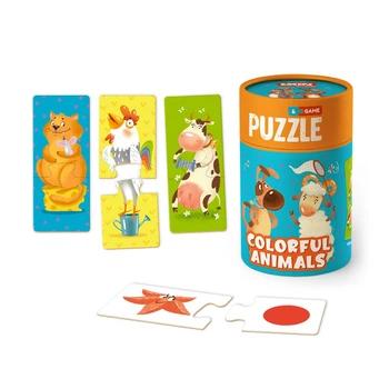 Пазл и игра Mon Puzzle "Цветные животные" 200100
