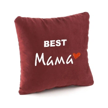 Подушка подарункова Kotico «BEST Мама» Бордо