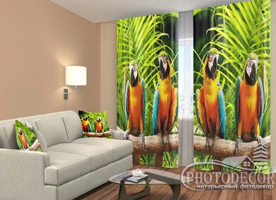 ФотоШторы PHOTODECOR "Попугаи"