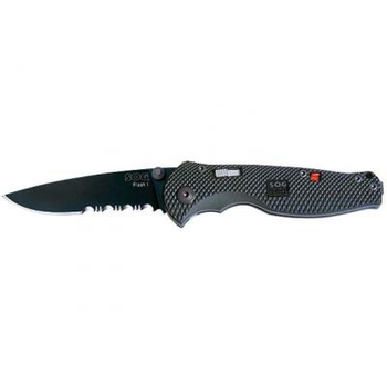 Нож SOG Flash I Black Blade серрейтор Black (TFSA-97)