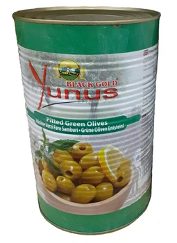 Оливки зеленые без косточки&nbsp;Yunus Black Gold Pitted Green Olives 4250 г
