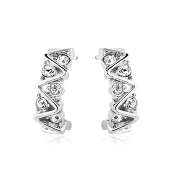 Серьги с кристаллами Сваровски 512058b 1,7см*11мм Белый