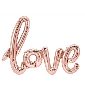Повітряні кульки "Love pink gold", довжина 1 м