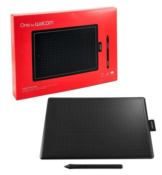 Графический планшет Wacom One Medium (CTL-672-N) Черный/Красный с пером и USB-кабелем