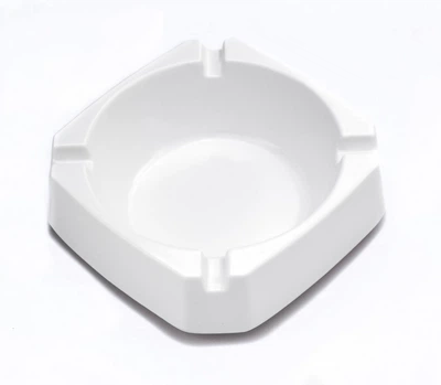 Пепельница из меламина квадратная белая 9,2×9,2×3 см