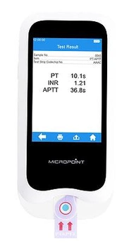 Коагулометр Micropoint для самоконтролю + Тест-смужки Micropoint 12 шт у подарунок