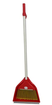 Метла и совок с ручкой Zambak Plastik Люкс красная ZB-129