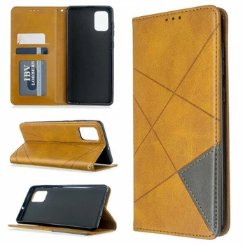 Чехол-книжка с кармашками UniCase Geometric Pattern для Samsung Galaxy A71 (A715) - Brown
