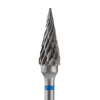 Фреза твердосплавна Nail Drill для зняття гель-лаку (Конус), 161190050 (синя насічка)