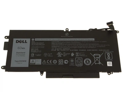 Батарея для ноутбука Dell Latitude 7390 K5XWW, 7500mAh (60Wh), 4cell, 7.6V, Li-ion, чорна,